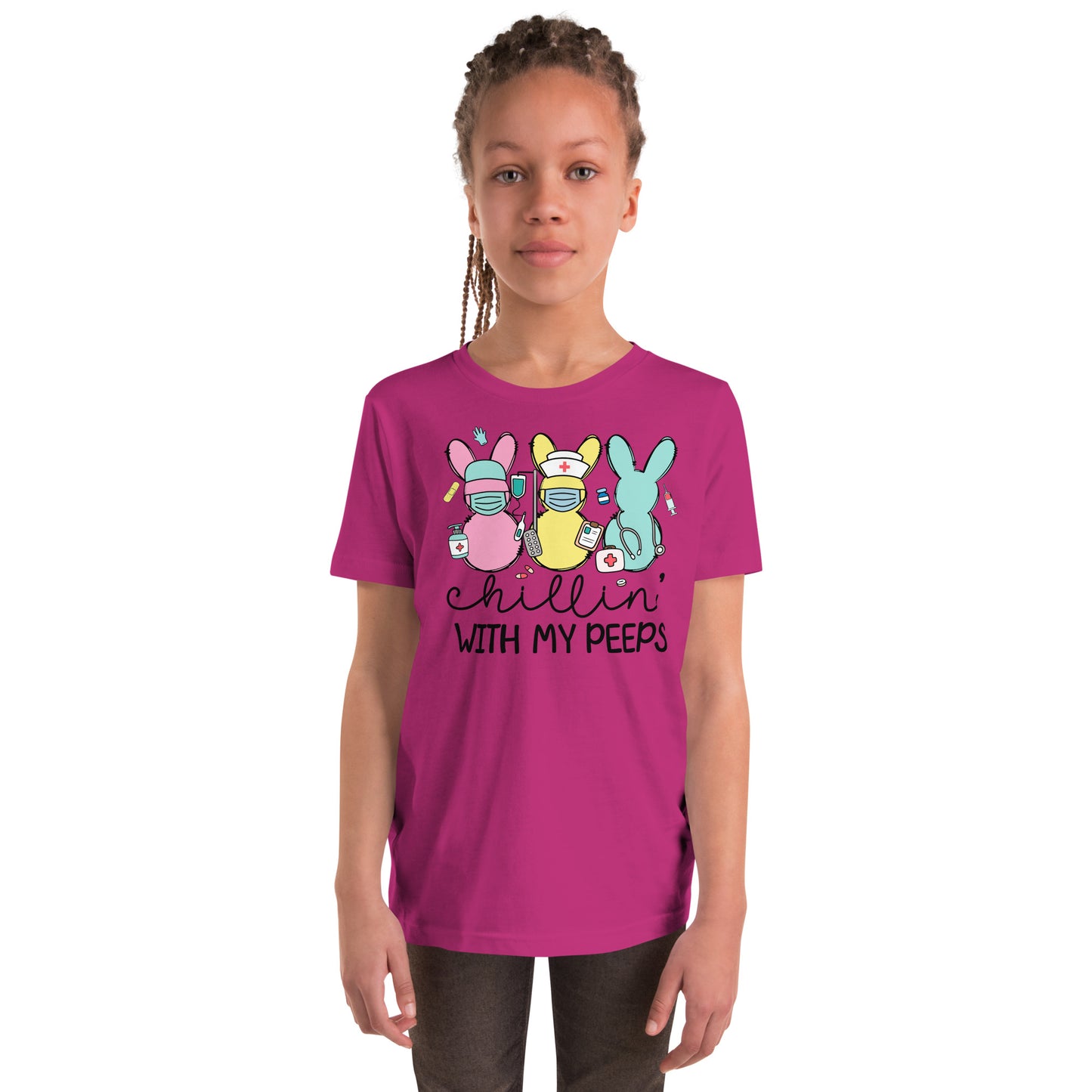 Youth Short Sleeve T-Shirt - Chillin' With My Peeps