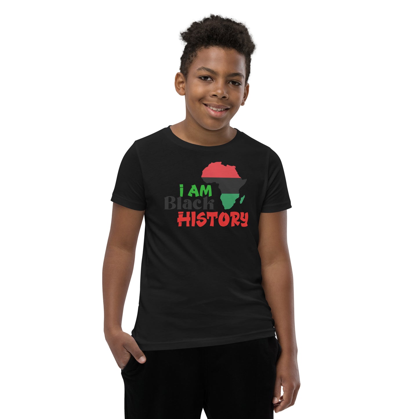 Youth Short Sleeve T-Shirt- I Am Black History