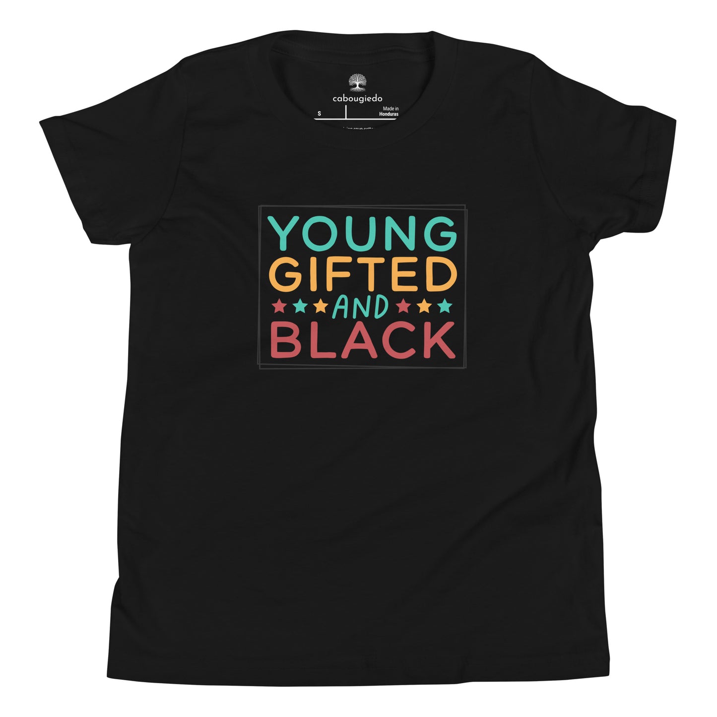 Youth Short Sleeve T-Shirt - Juneteenth Young Gifted ad Black