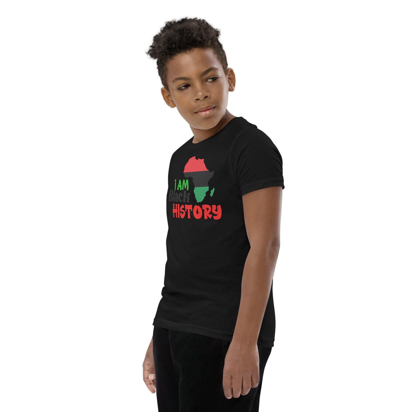 Youth Short Sleeve T-Shirt- I Am Black History