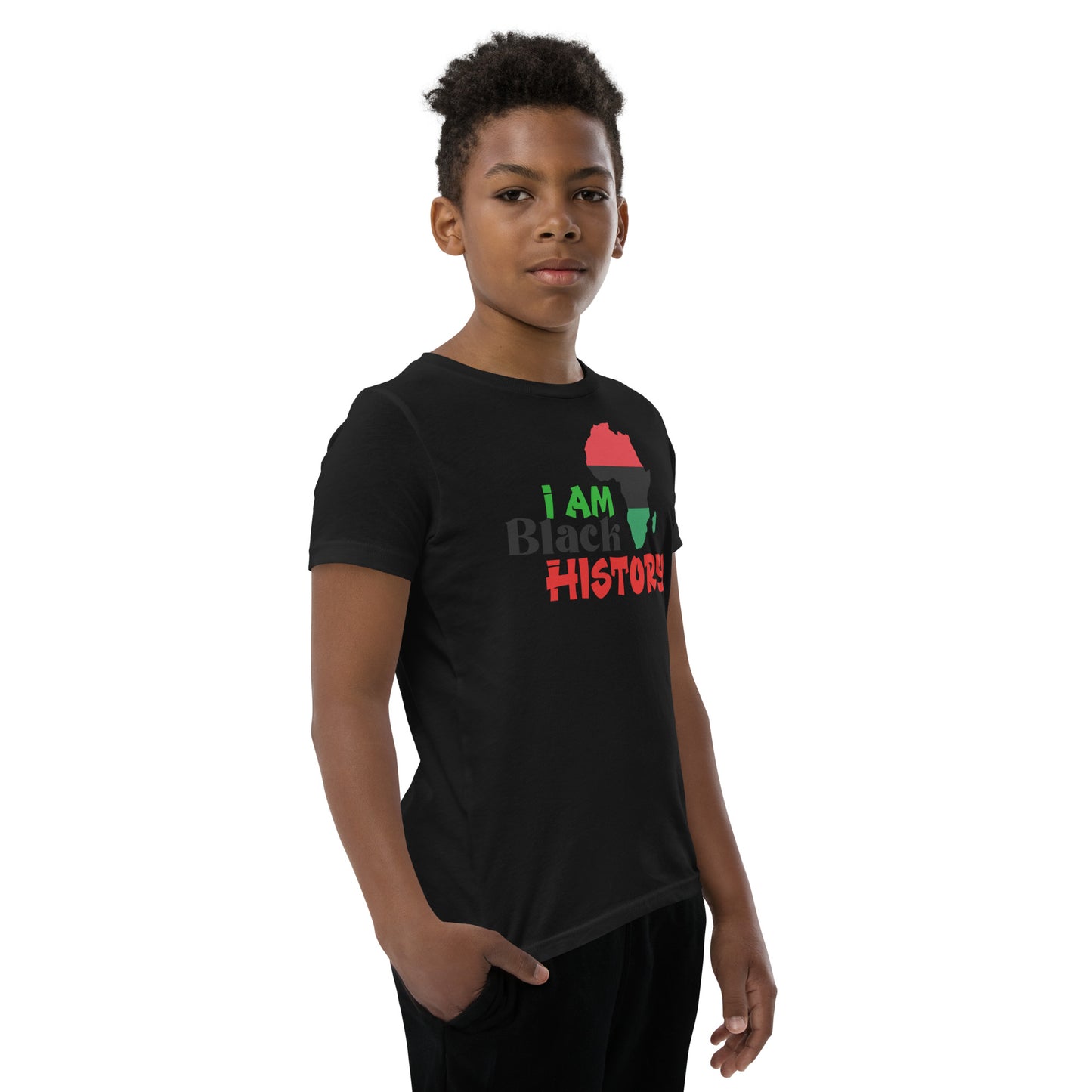 Youth Short Sleeve T-Shirt- I Am Black History