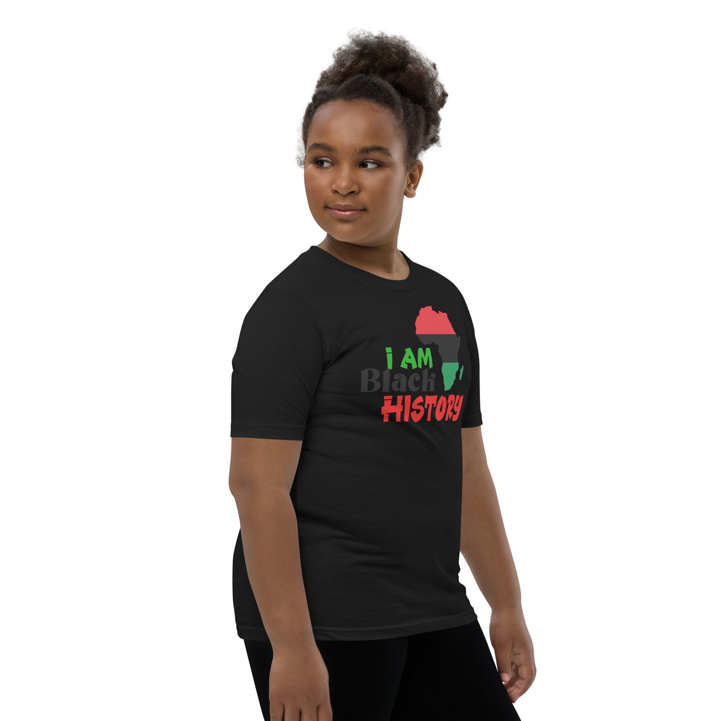 Youth Short Sleeve T-Shirt- I Am Black History