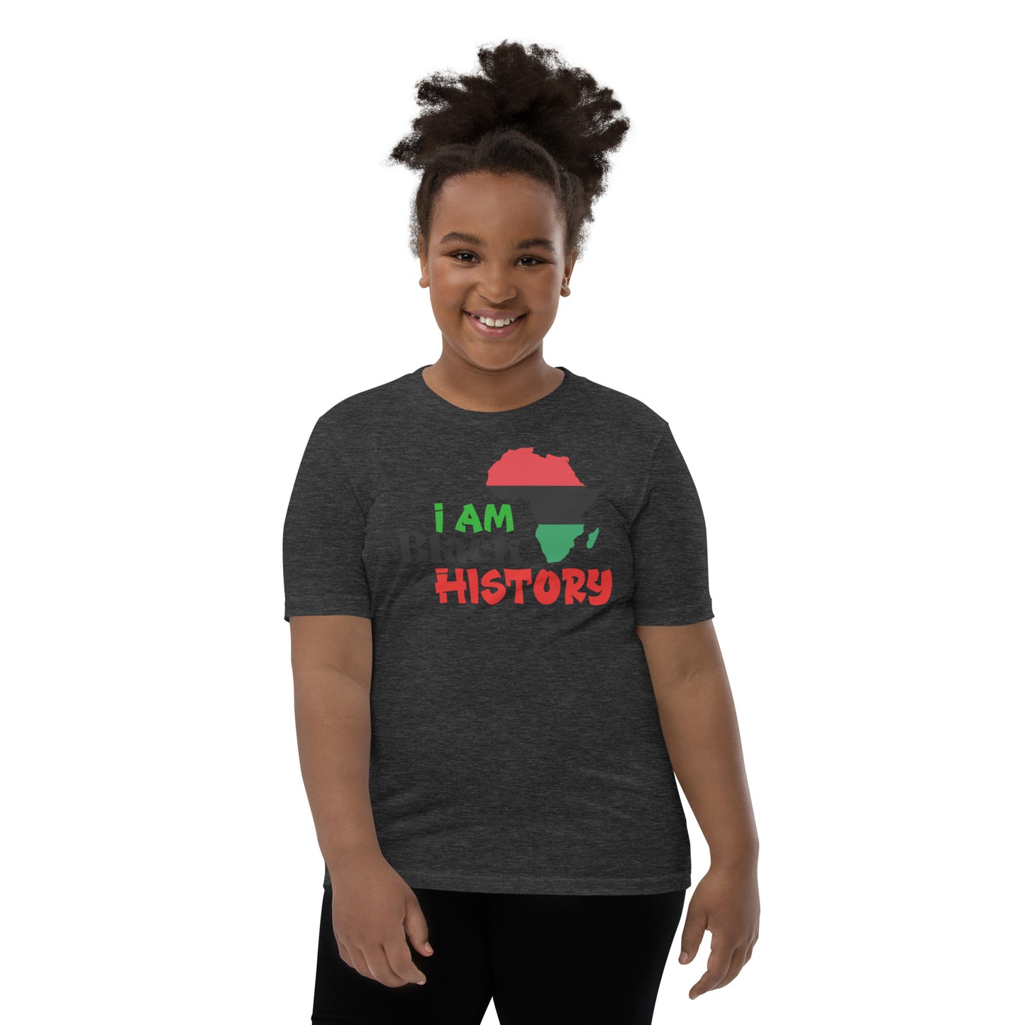 Youth Short Sleeve T-Shirt- I Am Black History