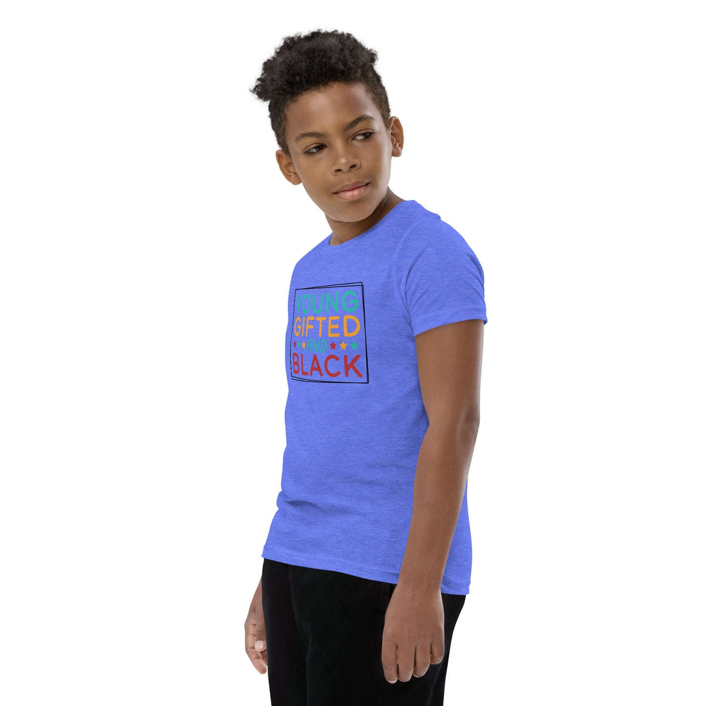 Youth Short Sleeve T-Shirt - Juneteenth Young Gifted ad Black