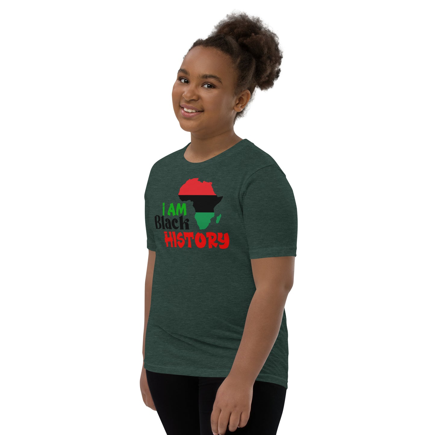 Youth Short Sleeve T-Shirt- I Am Black History