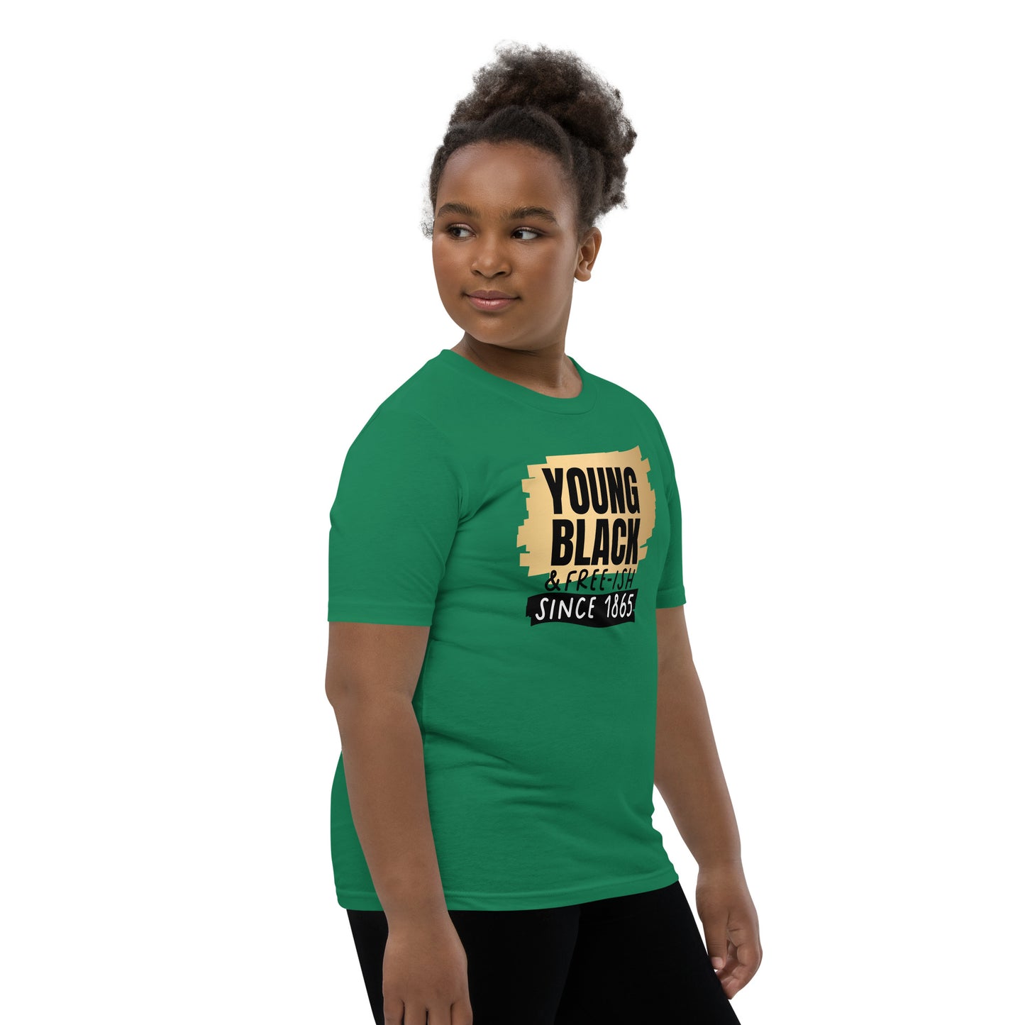 Youth Short Sleeve T-Shirt - Juneteenth Young Black Freeish Since 1865