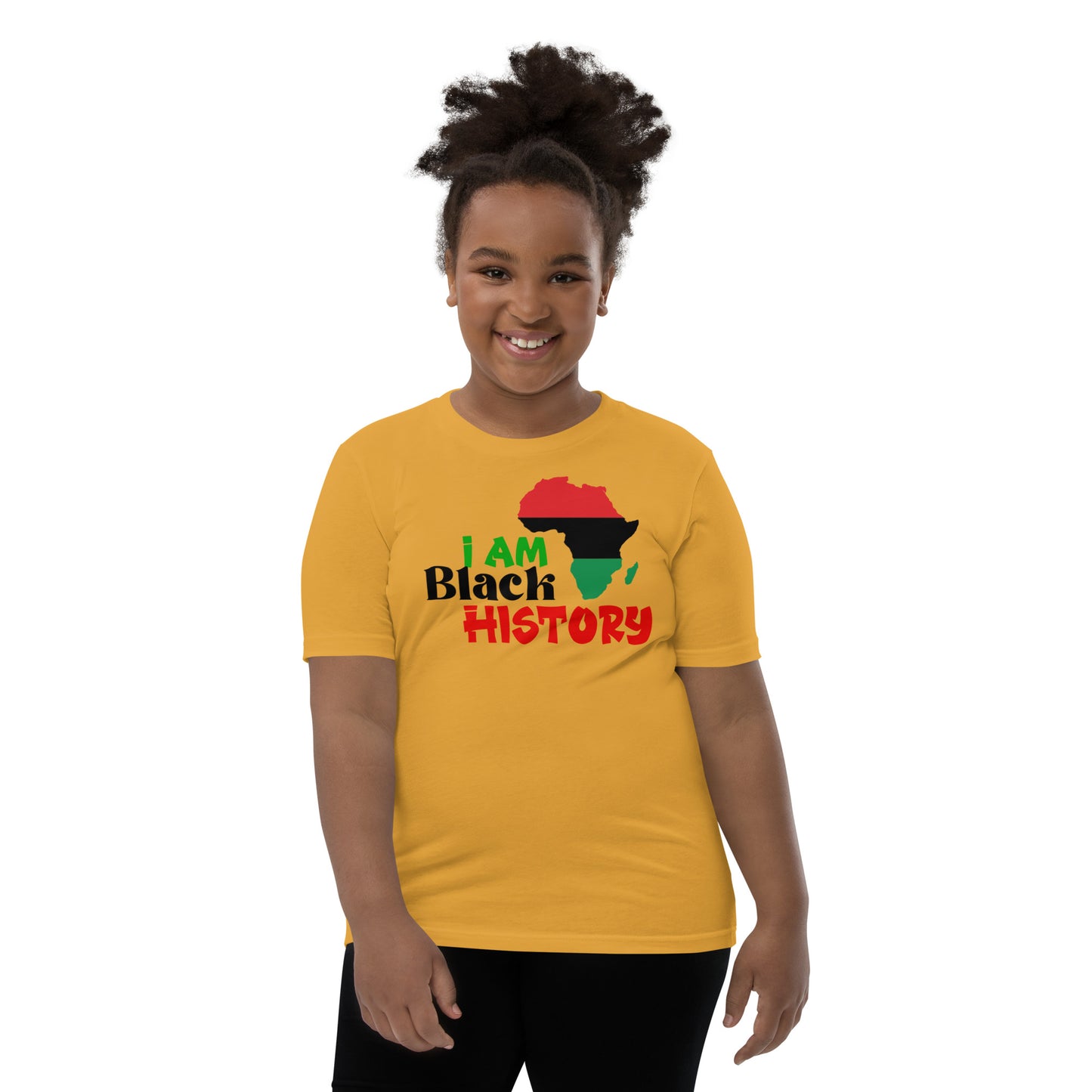 Youth Short Sleeve T-Shirt- I Am Black History