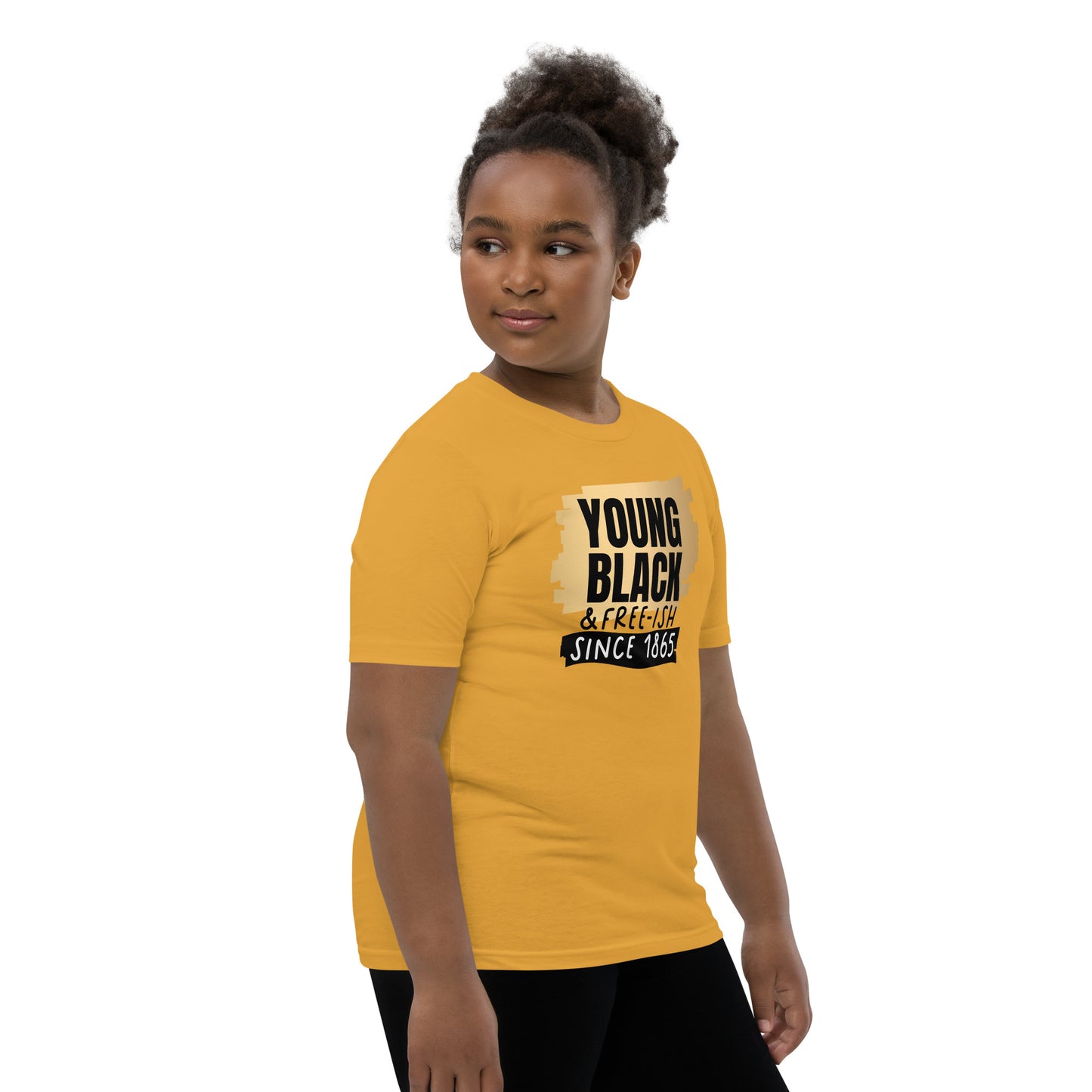 Youth Short Sleeve T-Shirt - Juneteenth Young Black Freeish Since 1865