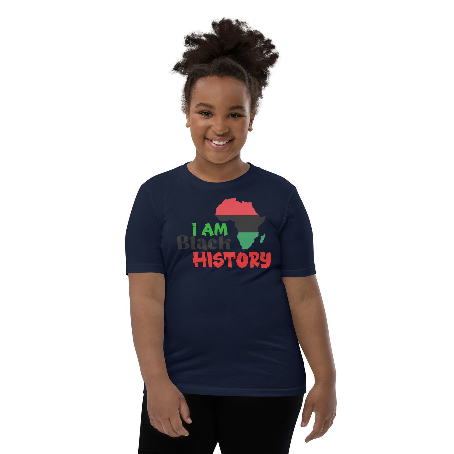 Youth Short Sleeve T-Shirt- I Am Black History