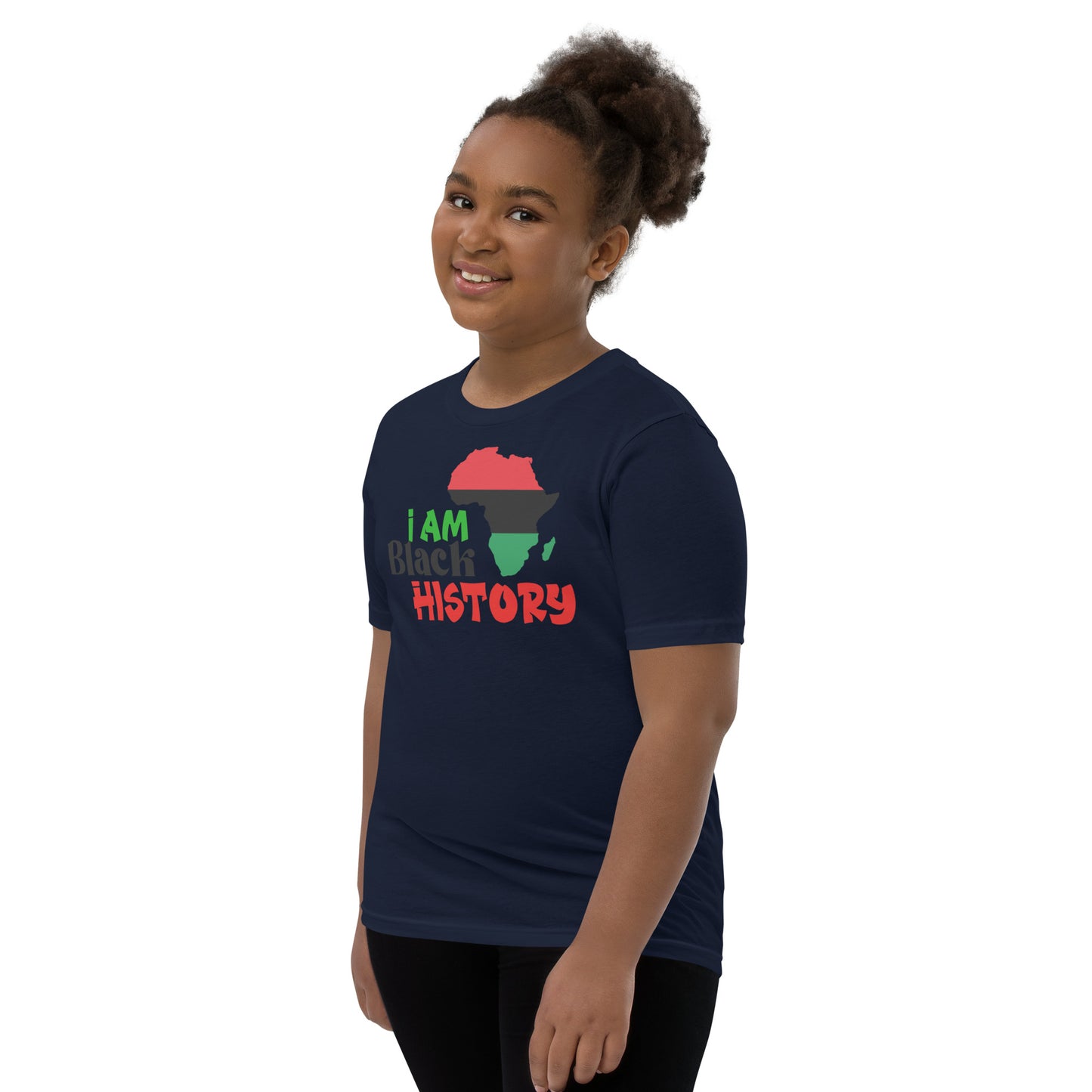 Youth Short Sleeve T-Shirt- I Am Black History