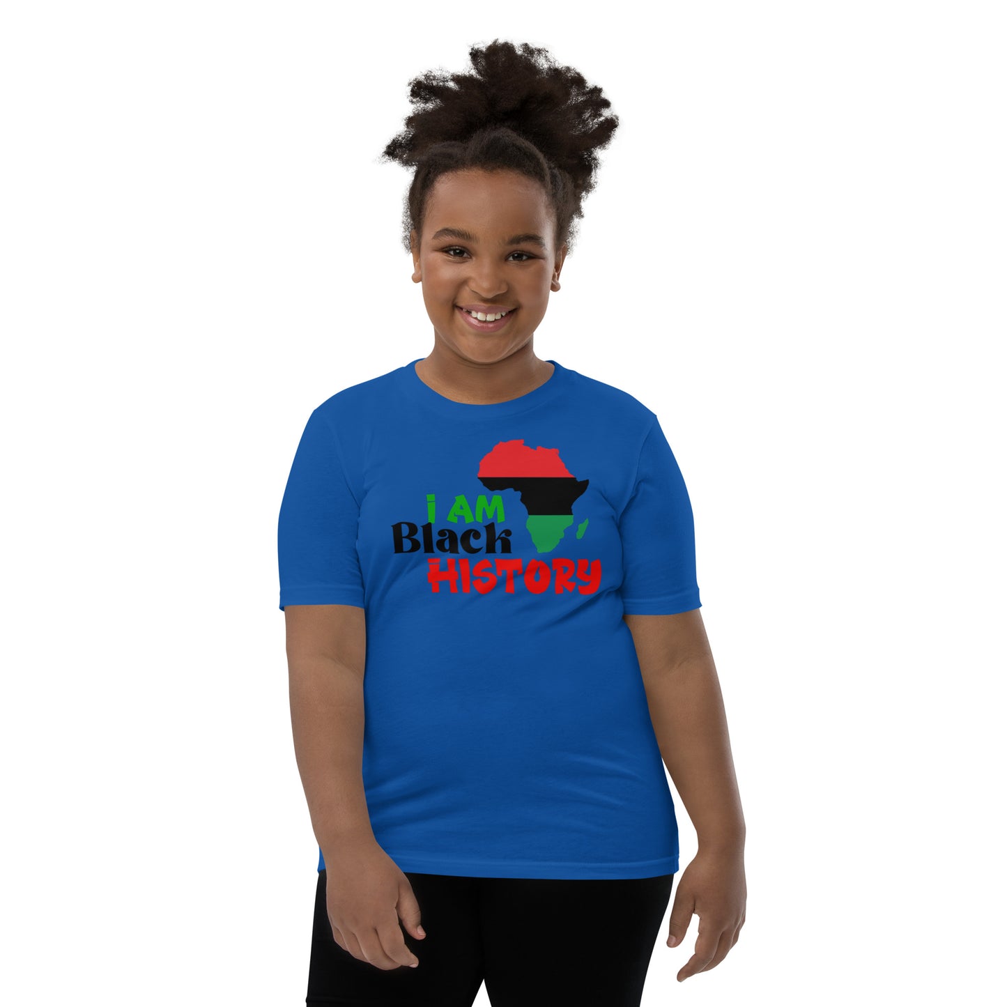 Youth Short Sleeve T-Shirt- I Am Black History