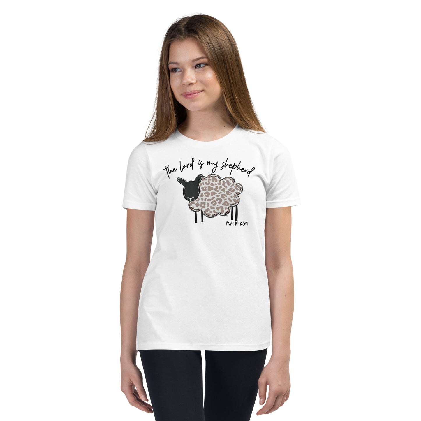 Youth Short Sleeve T-Shirt - The Lord is My Shepherd Psalms 25:1