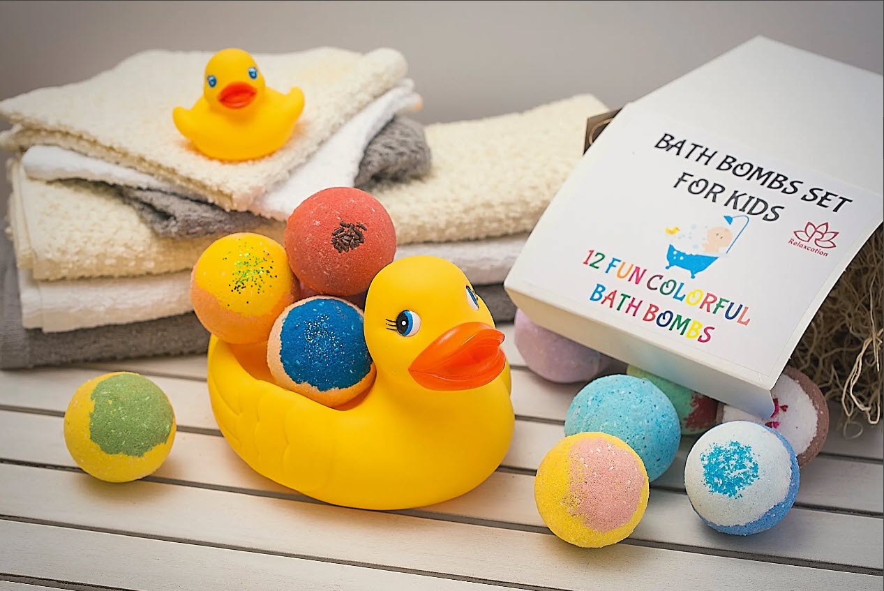 Kids Bath Bomb - 12 Box Bath Bombs Set For Kids & Adults (3.2 oz.)