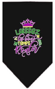 Pet Bandana - Laissez Les Bons Temps Rouler Screen Print Mardi Gras