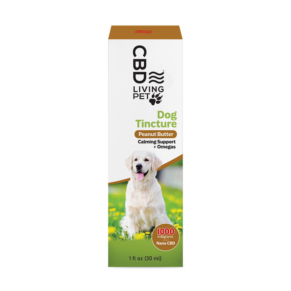 CBD Dog Calming Tincture - Peanut Butter (300mg to 1000 mg)