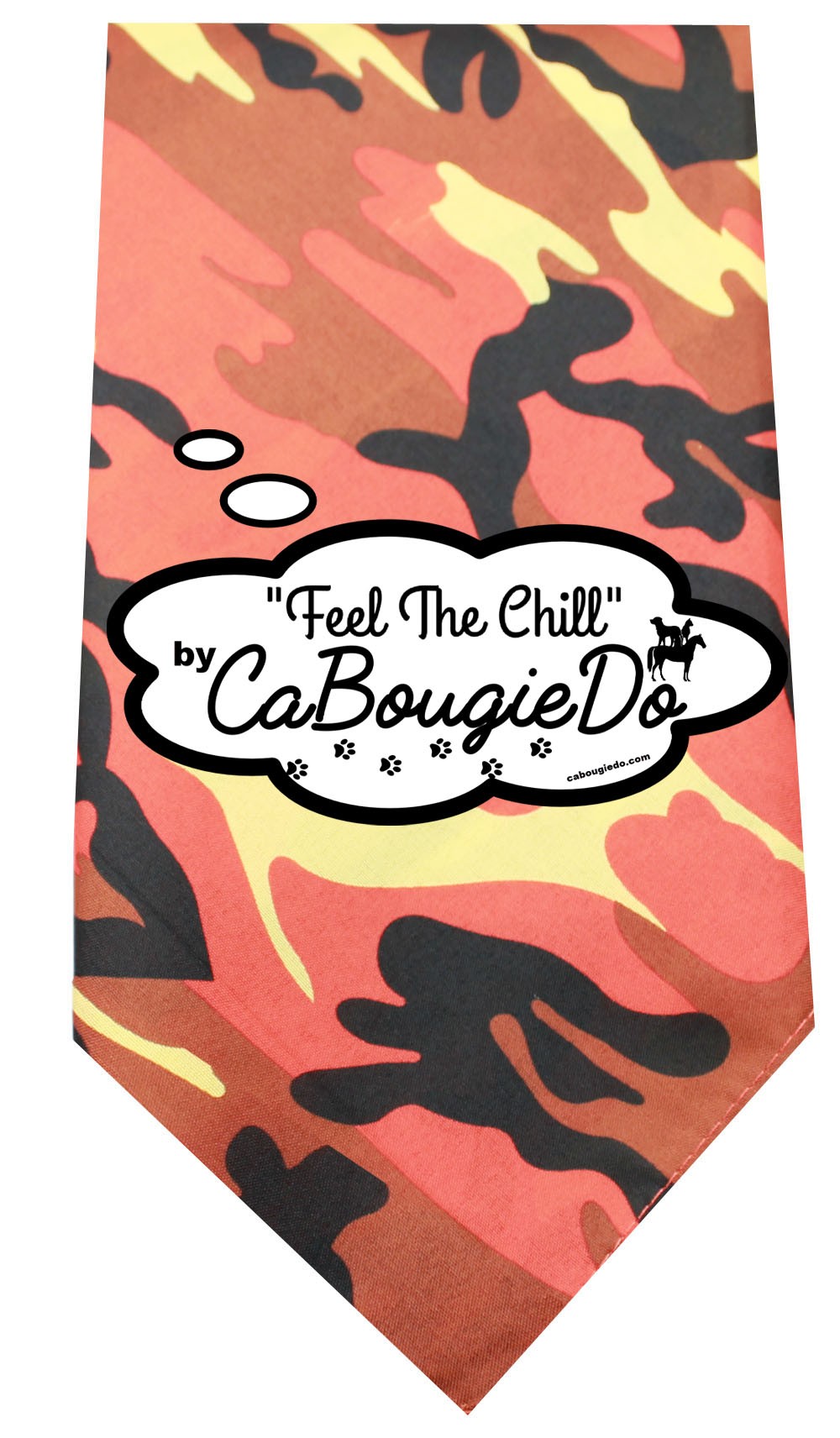 Pet Bandana - Orange Camo CaBougieDo "Feel the Chill"